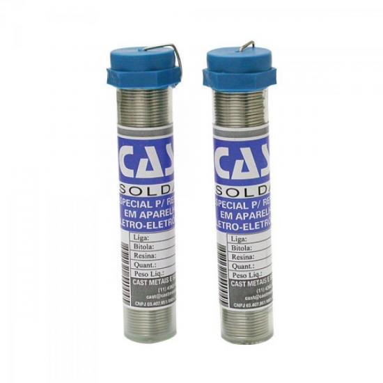 Solda em Tubo 63x34 25G Azul Solda Cast - CX / 36