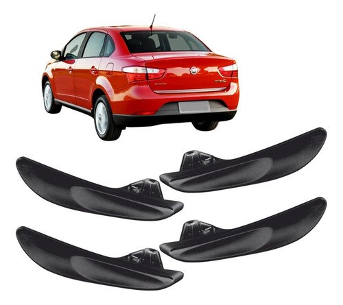 Kit Puxador Interno Diant Tras Preto Grand Siena 17 18 19 20 - UN / 4