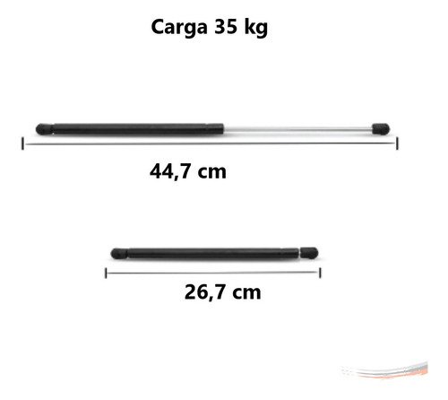 Amortecedor Mola Gás Porta-malas Idea G1 Fase 1 Após 10 - Imagem 2