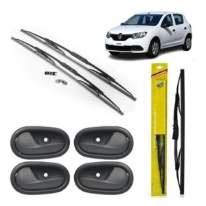 Kit 4 Maçanetas Internas E Palheta Diant E Tras Sandero 13 - UN / 6