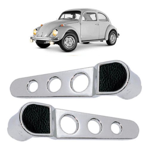 2 Gatilho Maçaneta Interna Cromada Esporte Fusca 1959 A 1986 - UN / 2