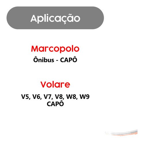 Amortecedor Mola Gás Capô ônibus Marcopolo Volare - Imagem 2