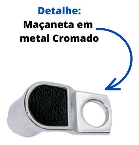 2 Gatilho Maçaneta Interna Cromada Esporte Fusca 1959 A 1986 - UN / 2 - Imagem 3