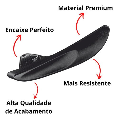 Kit Puxador Interno Diant Tras Preto Grand Siena 17 18 19 20 - UN / 4 - Imagem 2