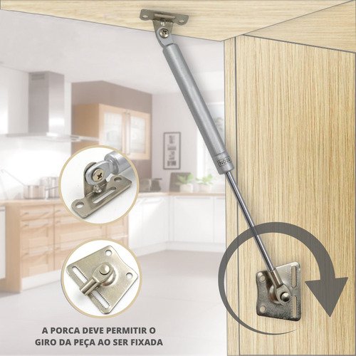 Amortecedor Pistão Mola Gás Porta Móveis Armários 784n/80kgf - Imagem 4
