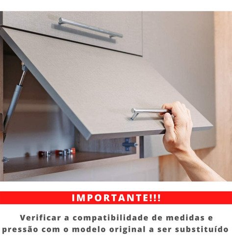 Amortecedor Pistão Mola Gás Porta Móveis Armários 784n/80kgf - Imagem 7