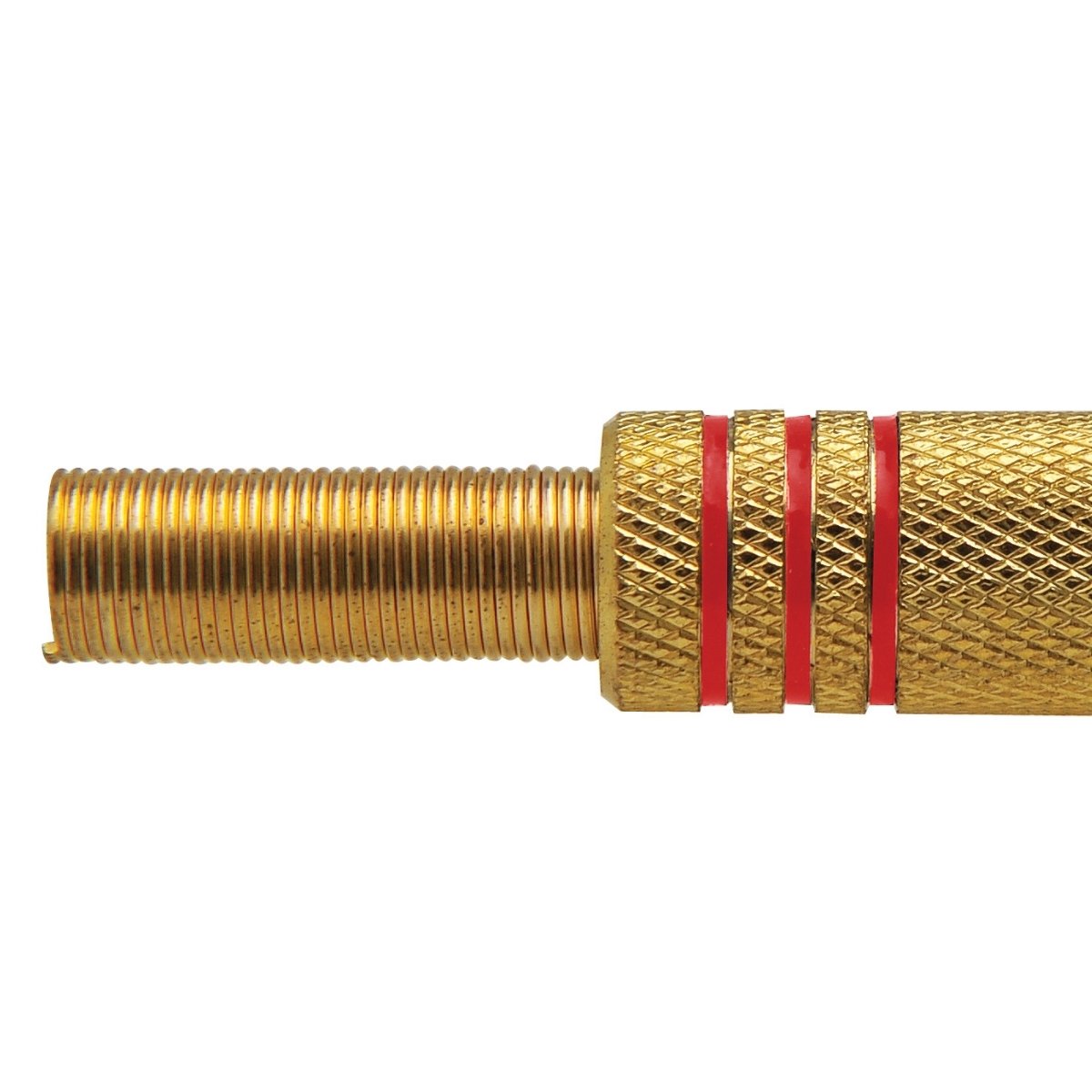 Conector Linha Rca Macho Metal Gold Vermelho Storm 10 Unidades - Imagem 4