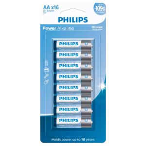 16 Pilhas Alcalinas Aa Philips
