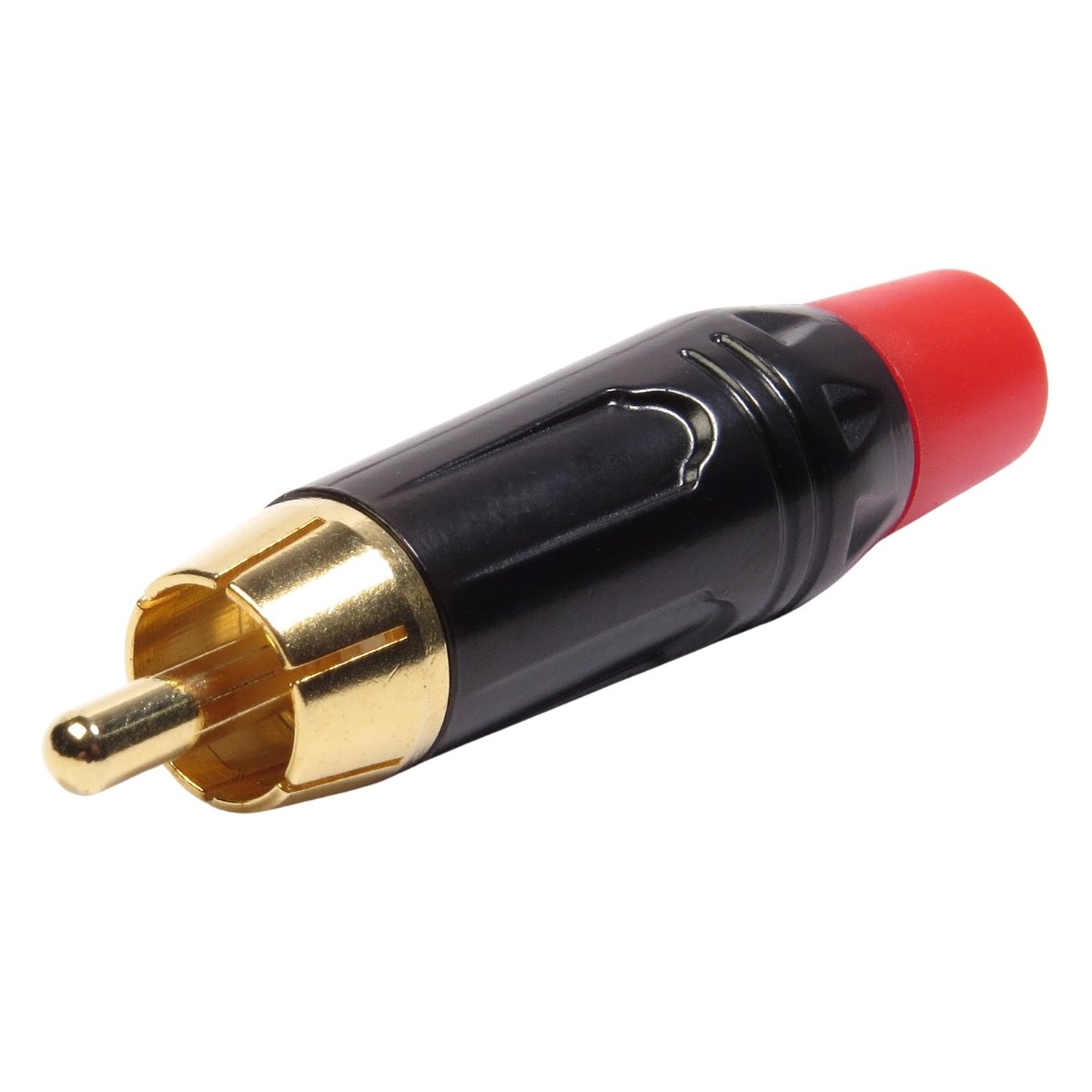 Conector Linha Rca Macho Vermelho Metal Storm 10 Unidades - Imagem 2