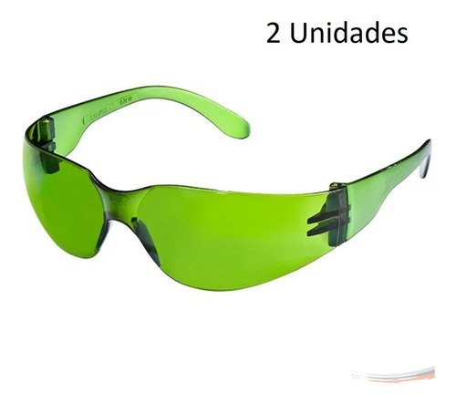 Kit 2 óculos Epi Proteção Segurança Modelo Croma Verde Ca - UN / 2