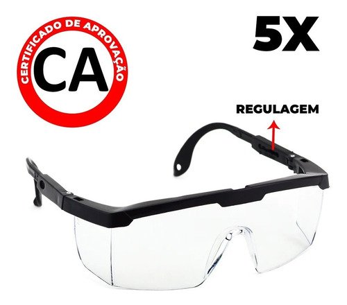 5 óculos De Proteção Epi Enfermagem Hospital Envio Imediato - UN / 5 - Imagem 6