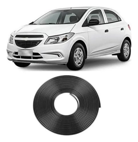 Borracha Protetora Borda Porta Preta Onix 4 Portas 10m Mini