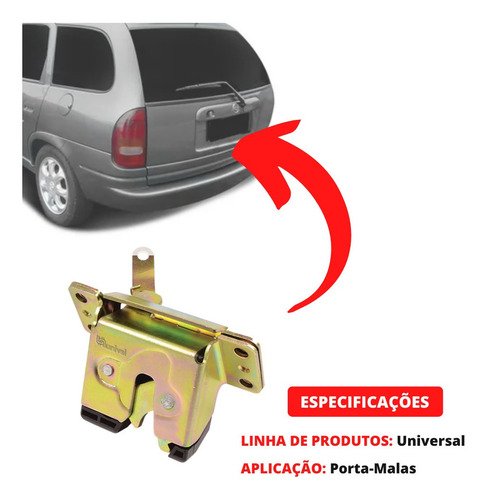 Fechadura Interna Batent Porta-malas Corsa Wagon 97 Até 2000 - Imagem 3