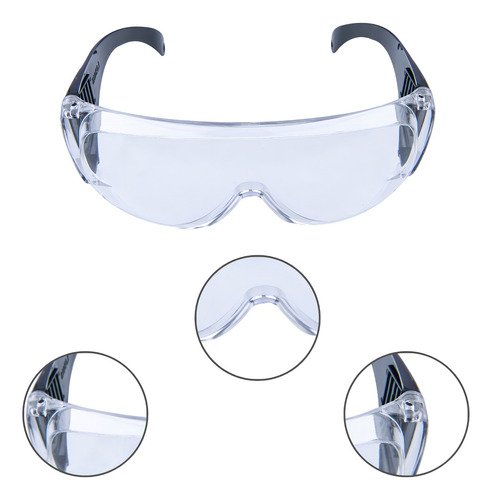 Kit 10 óculos Proteção Sobrepor Ampla Visão Antiembaçante Libus 35763 Incolor - UN / 10 - Imagem 3