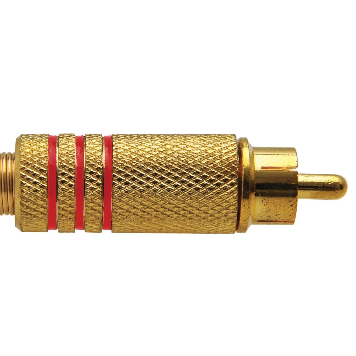 Conector Linha Rca Macho Metal Gold Vermelho Storm 10 Unidades - Imagem 3