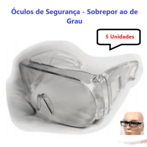 Kit 5 óculos Proteçao Sobrepor Uso Hospitalar Saúde C/ Ca - UN / 5