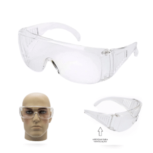 Kit 2 óculos Proteção Epi Segurança Incolor De Sobrepor Ca - UN / 2