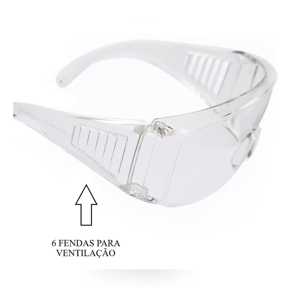 Kit 2 óculos Proteção Epi Segurança Incolor De Sobrepor Ca - UN / 2 - Imagem 6