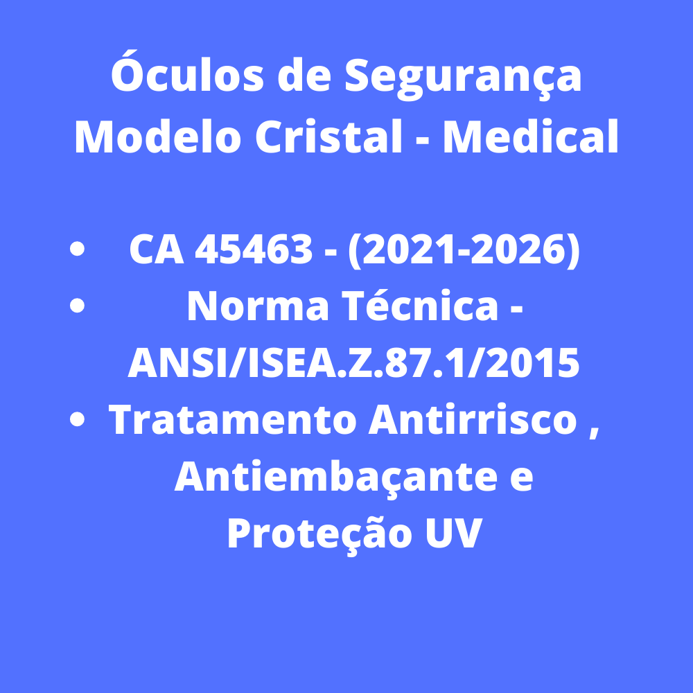 Kit 2 óculos Proteção Epi Sobrepor Incolor Médico Saúde Ca - UN / 2 - Imagem 3