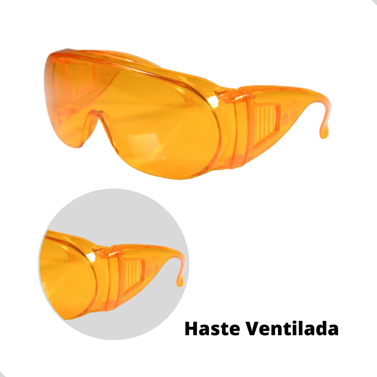 óculos Proteção Sobrepor Antiembaçante Bloqueia Luz Azul - Imagem 2