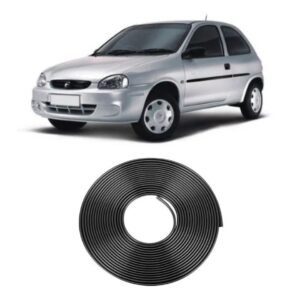 Borracha Protetora Borda Porta Preta Corsa 2 Portas 5m Mini