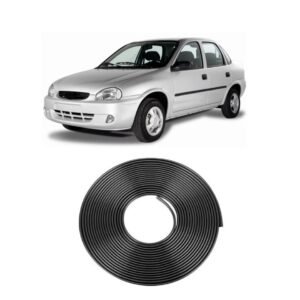 Borracha Protetora Borda Porta Preta Corsa 4 Portas 10m Mini