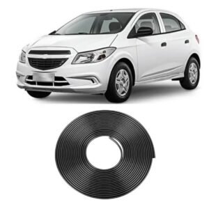 Borracha Protetora Borda Porta Preta Onix 4 Portas 10m 7x14