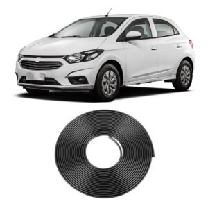 Borracha Protetora Borda Porta Preta Prisma 4 Porta 10m Mini