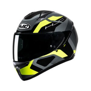 Capacete Hjc C10 Tins Cinz Verd Pret 61