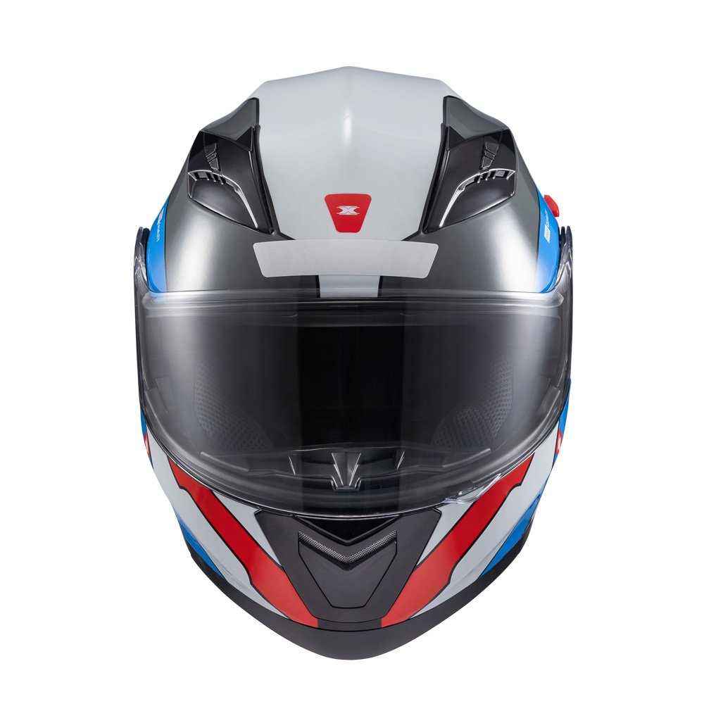 Capacete Texx Esc Gladiator V3 Reisen Azu Verm Branc Bril 56 - Imagem 2